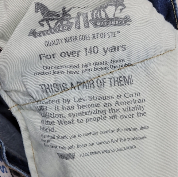 Levi Strauss Mens Casual Straight Leg Work Jeans Size 40x30 - Picture 15 of 16